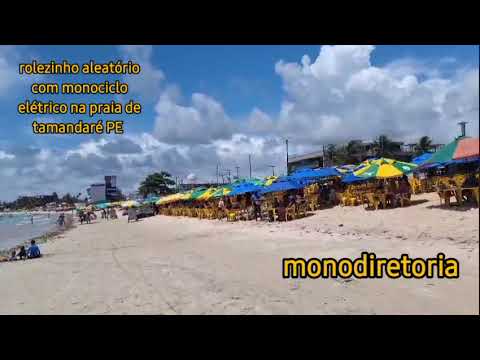 Na praia com monociclo elétrico em Pernambuco 🇧🇷 tamandaré PE 