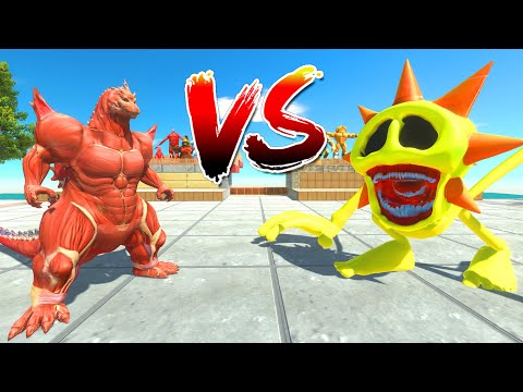 Yellow Monster Team vs Red Monster Team - Animal Revolt Battle Simulator