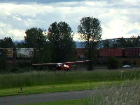 Tailwheel Check Ride  wheel landing 19.AVI