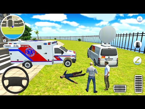 Emergency Rescue Ambulance Driver - Rooftop Hospital Van Driving #4 - Android Gameplay
