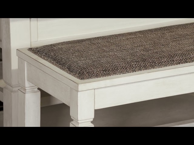 Vídeo relacionado con SIGNATURE DESIGN BY ASHLEY Ashley Furniture Signature Design-Mesa Auxiliar de Silla Bolanburg, Madera, Blanqueado, 0