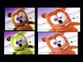 Gummy Bear Song HD Four Green Lowers Versions At Once