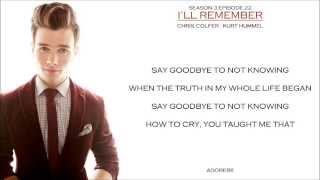 Glee _ I&#39;ll Remember Lyrics