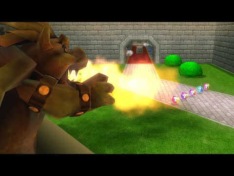 N64 Bowser's Castle | First Person Tour | Mario Kart Wii | No music | ASMR Background [1 hour]