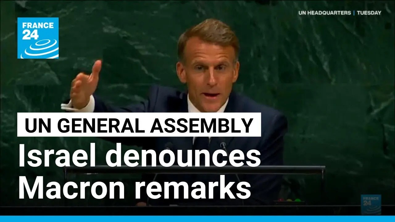 Video: Macron denounces Gaza 'spectacle of shame' in final UN address