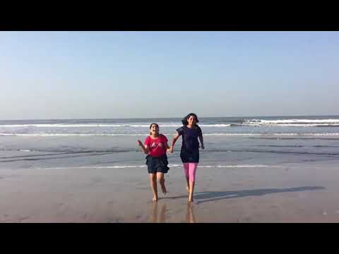 Meri Hansuni kaha udd chali, 2 cute sisters running on the beach in filmy style...
