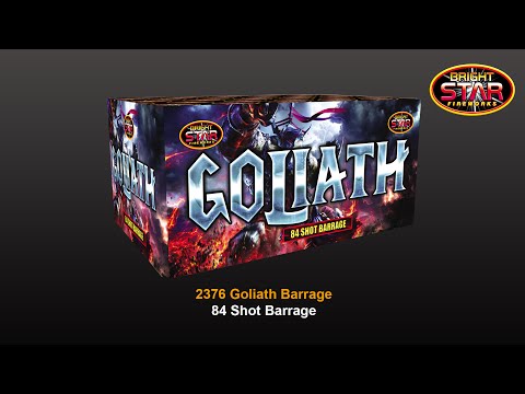 Bright Star Fireworks - 2376 Goliath 84 Shot Barrage