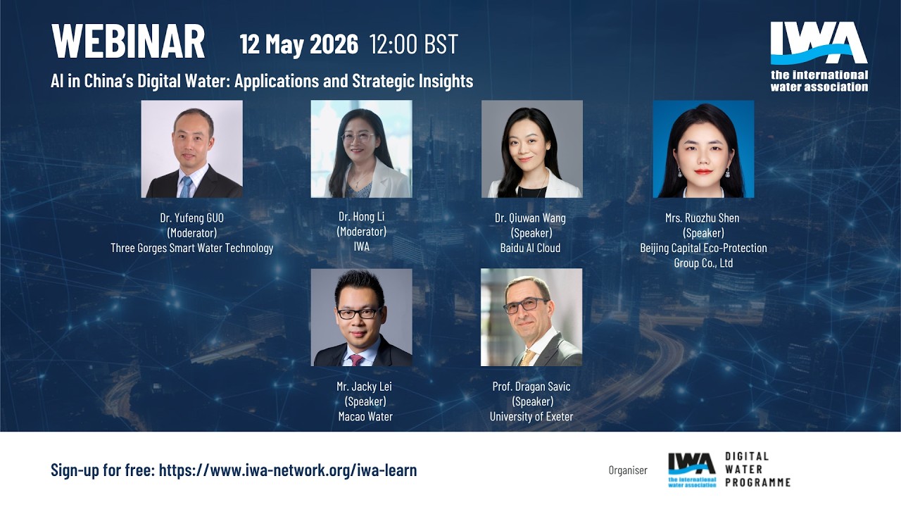 IWA webinar - AI in China’s Digital Water: Applications and Strategic Insights