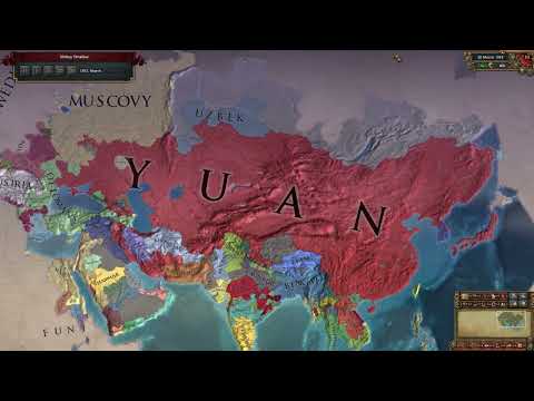 Europa Universalis 4 Forming Mongol Empire as Oirat and Achievement Timelapse
