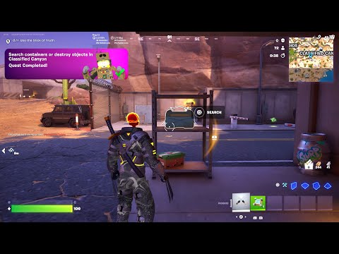 Fortnite - Search Containers Or Destroy Objects In Classified Canyon (South Park Quests)