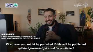 Qatari journalist and Hani Al-Masri discussing Mahmoud Abbas' joy on October 7
