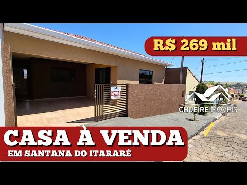 (#vendida#)CASA NOVA À VENDA EM SANTANA DO ITARARÉ-PR - R$ 269 MIL