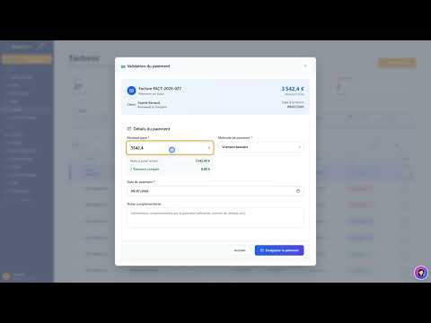 Tutoriel vidéo : Validation de paiement manuel — Formation FacturesPro