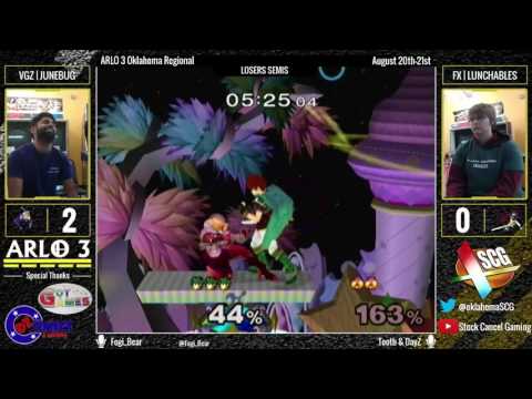 ARLO 3 - VGz | Junebug (Sheik) vs FX | Lunchables (Marth, Roy) - Top 32 Losers Quarters