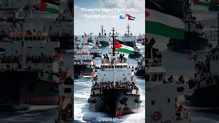 Download lagu 'Powerful Naval Fleet with Palestinian Flags 🌊🚩' mp3