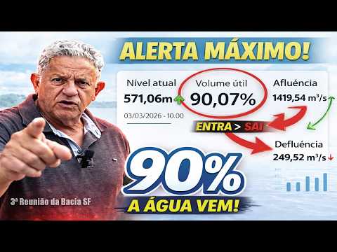 ALERTA CRÍTICO: Três Marias atingiu o limite! O Rio São Francisco vai subir em Pirapora?