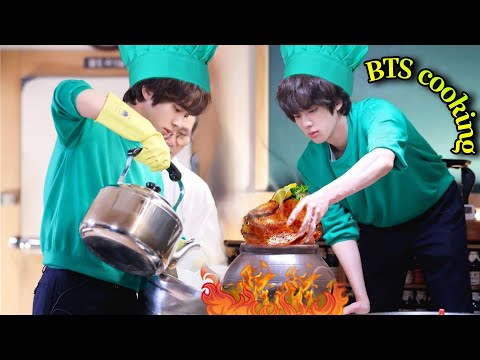 BTS JIN BIRTHDAY cooking ???? // Hindi dub // Part-1