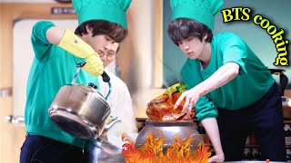 BTS JIN BIRTHDAY cooking 🍳 // Hindi dub // Part