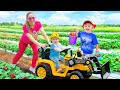 Oliver And Mom Learn To Harvest Berries At The Farm