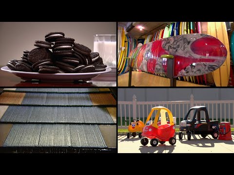 How It's Actually Made - Sandwich Cookies, Surfboards, Roof Tiles, Ride-On Cars