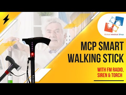 Smart Walking Stick With Fm Radio, Siren, and Torch - Mcp