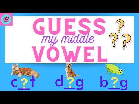 Guess my Middle Vowel Game! / CVC Words / Vowels / Short Vowels / Phonics / Phonemic Awareness