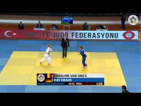 Judo Grand-Prix Samsun 2013: Charline VAN SNICK (BEL) - Kay KRAUS (GER) Final [-48kg]