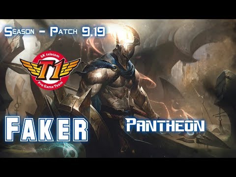 SKT T1 Faker PANTHEON vs VLADIMIR Mid - Patch 9.19 KR Ranked