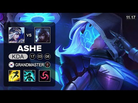 Ashe ADC vs Aphelios - KR Grandmaster Patch 11.17
