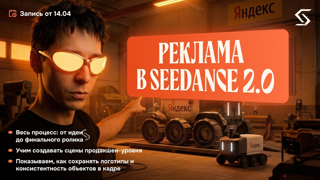 Реклама с реальными продуктами в Seedance 2.0 с Егором Кузьмиными | запись от 14.04.26