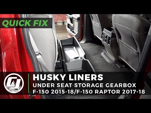 Add more storage to your F150 | Husky Liners Under Seat Storage Gearbox 2015-2019 Supercrew F150