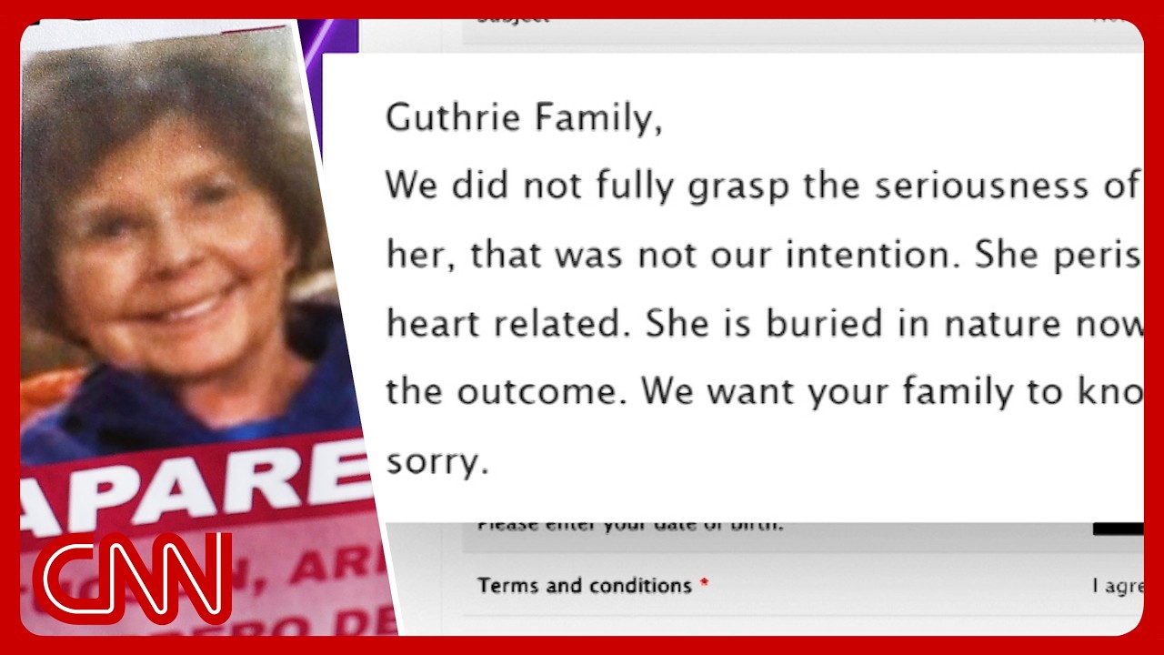 'She is safe but scared': Guthrie ransom notes fully released