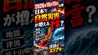 2026年10月、日本列島で巨大地震・自然災害が起こる…？ #都市伝説 #予言 #雑学