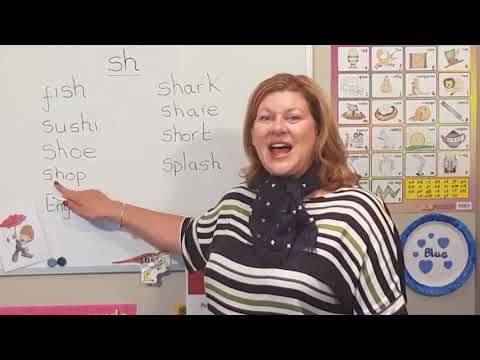 How to  pronounce 'sh' sound. Consonant blended sounds. English for kids.