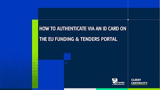 How to authenticate via an eID card on the EU Funding & Tenders Portal