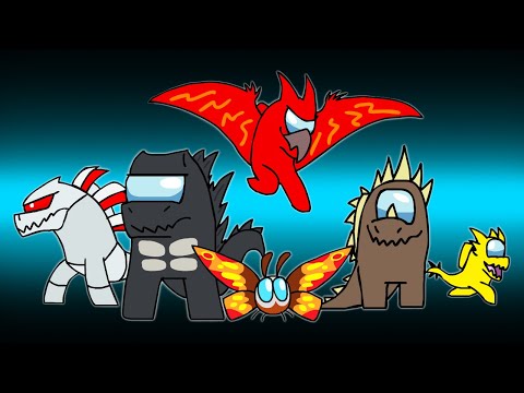 AMONG KAIJU | Godzilla in Among Us | DinoMania - animated cartoon movie