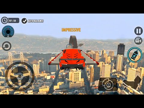 Impossible Car Tracks 3D - RED Sport Car Driving Stunt Simulator Camaping Mode - Android Gameplay