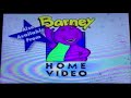 Opening Closing To Barney Safety 1995 VHS Canadian Copy