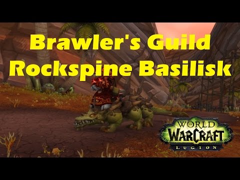 WoW Legion Brawler's Guild: Rockspine Basilisk Mount (PTR patch 7.1.5)