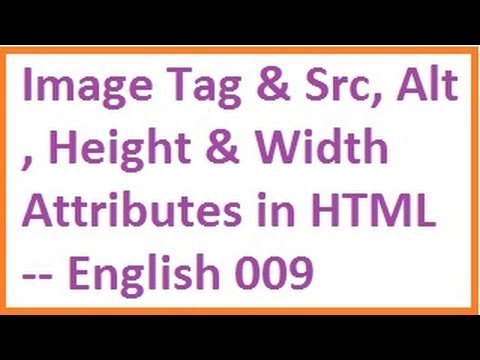 Image Tag and Src, Alt, Height and Width Attributes in HTML -- English-vlr training