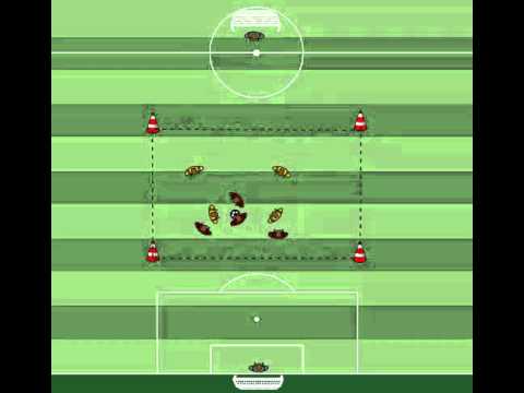 Übung Abwehrverhalten im Zentrum verbessern durch 4 gegen 4