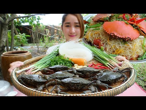 Yummy Mudcrab Steam Glass noodle Recipe - Mudcrab Steaming Cooking Style - Cooking With Sros Video