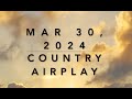 Billboard Top 60 Country Airplay Mar 30 2024