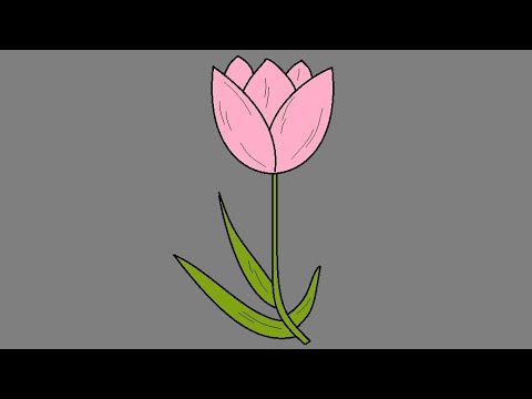 How to draw flower in easy steps | Flower Drawing on computer using Ms Paint.