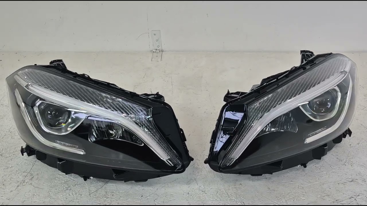 Mercedes A-class W176 2012–2018 Priekšējie lukturi Full LED (2 gab.) Video 1