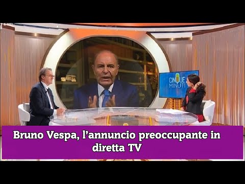 Bruno Vespa, l’annuncio preoccupante in diretta TV
