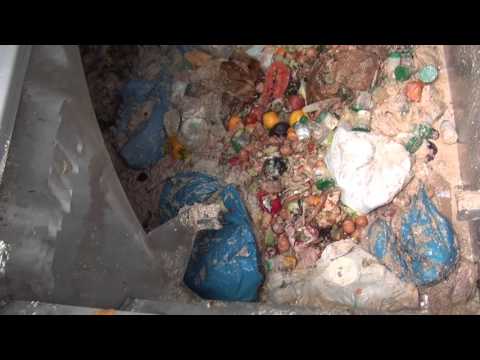 Küchenabfallsammelfahrzeug mit Shredder