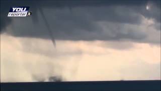 preview picture of video 'Waterspout in Anzio - Rome  / Triple waterspout 11-09-2014 - Tromba marina sul litorale laziale'