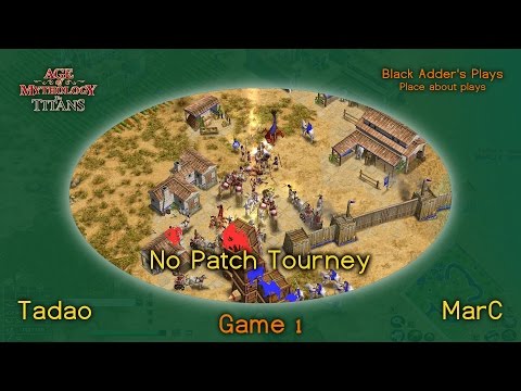 No Patch Tourney, R1 - Tadao vs. MarC, G1 - Isis vs. Zeus on Watering Hole - Age of Mythology: TT