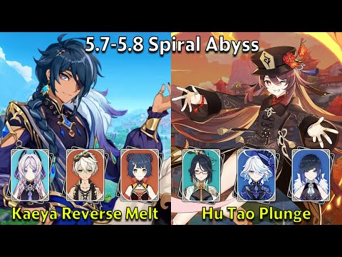 C6 Kaeya Reverse Melt & C2 Hu Tao Plunge - Genshin Impact 5.7-5.8 Spiral Abyss Full Clear
